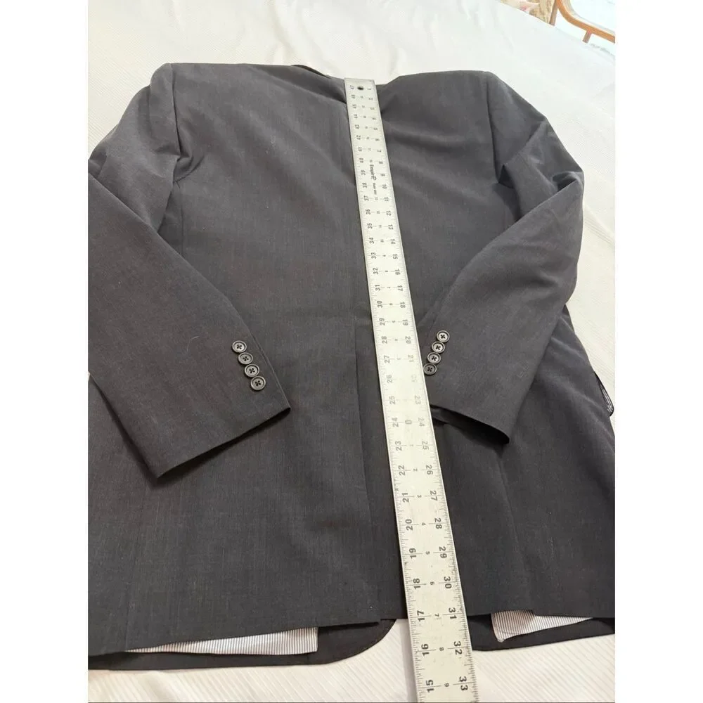 Brooks Brothers Explorer Regent Fit 2 Button Charcoal Grey Suit Size 44L